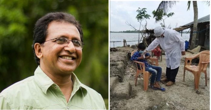 অচ্ছুৎ নয়; করোনা আক্রান্তের কাধ ছুঁয়ে সচেতনতার আহ্বান চিকিৎসকের